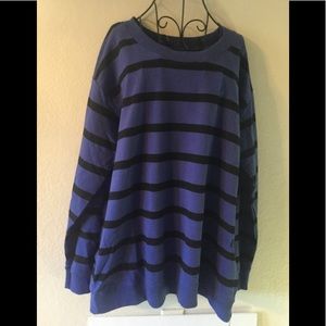 Life Worx by G.V. Blue & Black Top